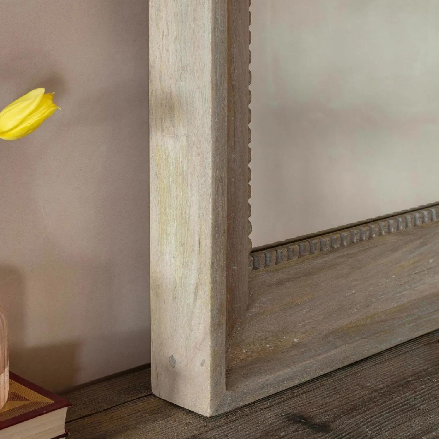 Graham & Green Blythe Natural Wood Wall Mirror