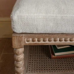 Graham & Green Bobbin Natural Linen and Ash Bench