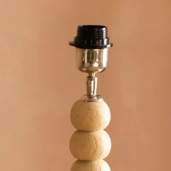 Graham & Green Bobbin Tripod Natural Wooden Table Lamp