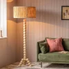 Graham & Green Bobbin Tripod Natural Wooded Floor Lamp