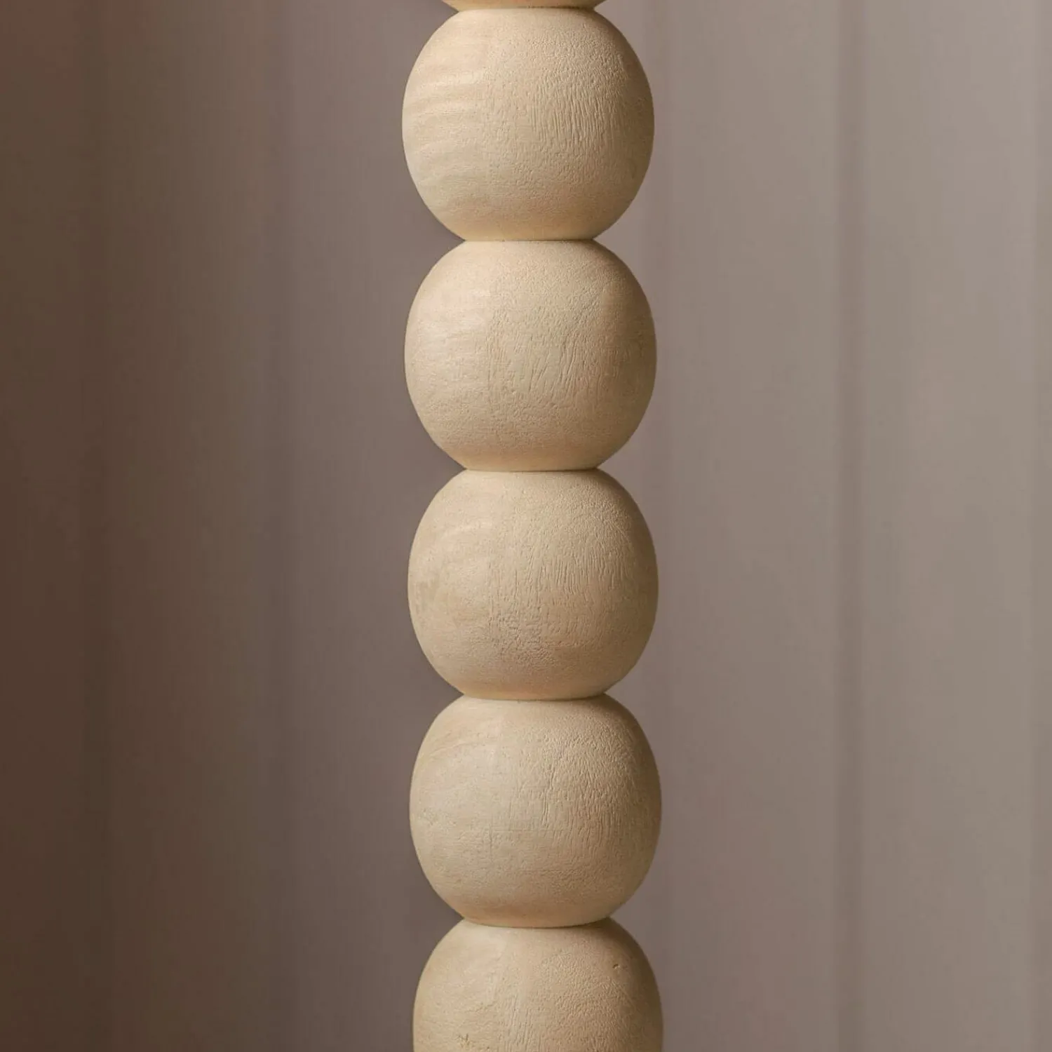 Graham & Green Bobbin Tripod Natural Wooded Floor Lamp
