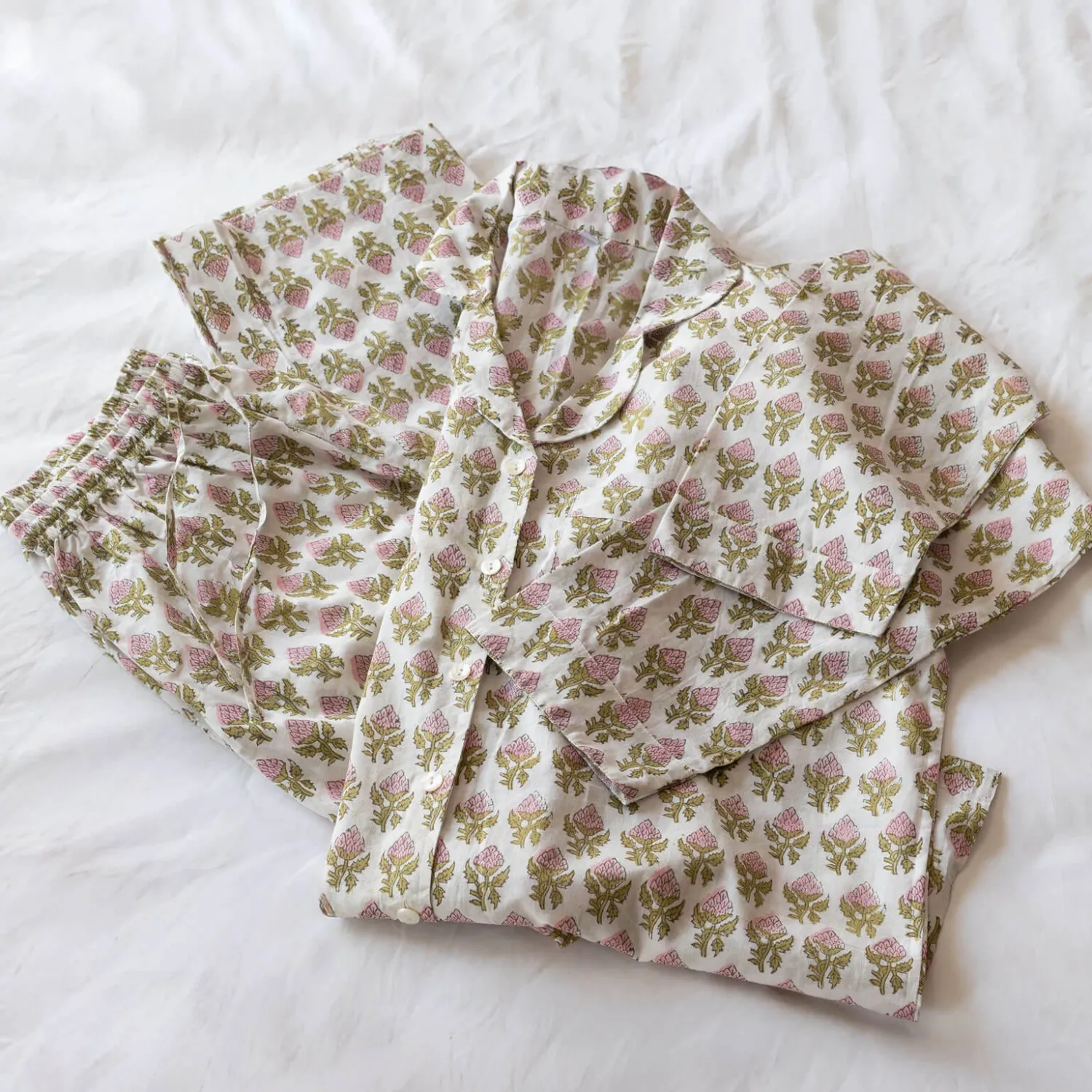 Graham & Green Booti Floral Block Printed Pyjama Sets