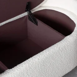 Graham & Green Bouclé Storage Ottoman