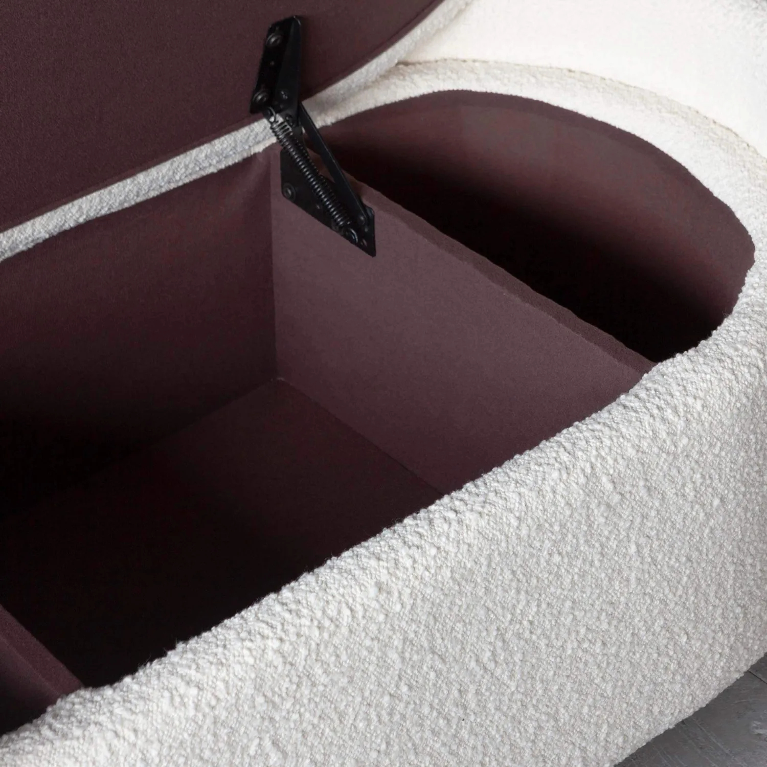 Graham & Green Bouclé Storage Ottoman