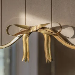 Graham & Green Bow Antique Brass Wall Mirror