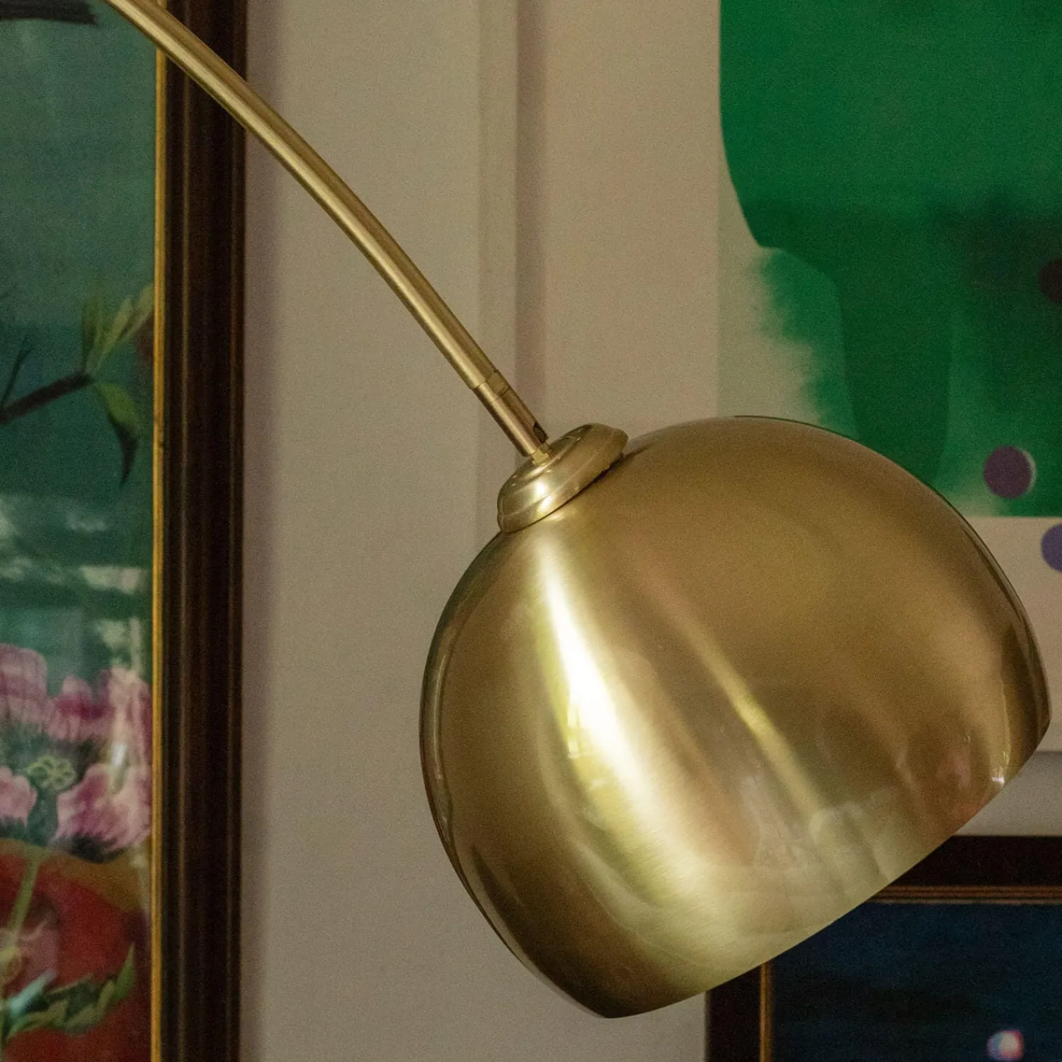 Graham & Green Brass Arched Floor Lamp