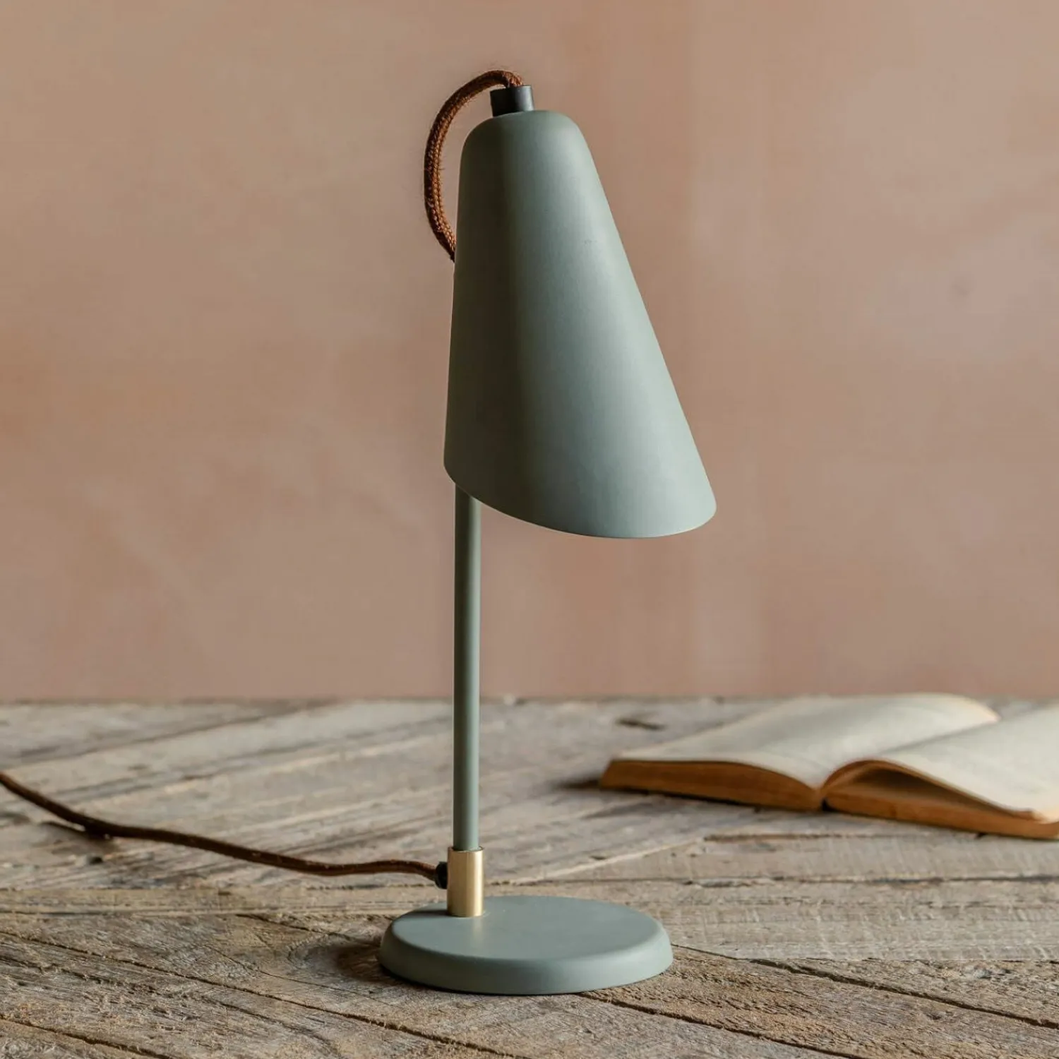 Graham & Green Bridewell Lichen Green Table Lamp