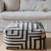 Graham & Green Bridget Monochrome Pouffe
