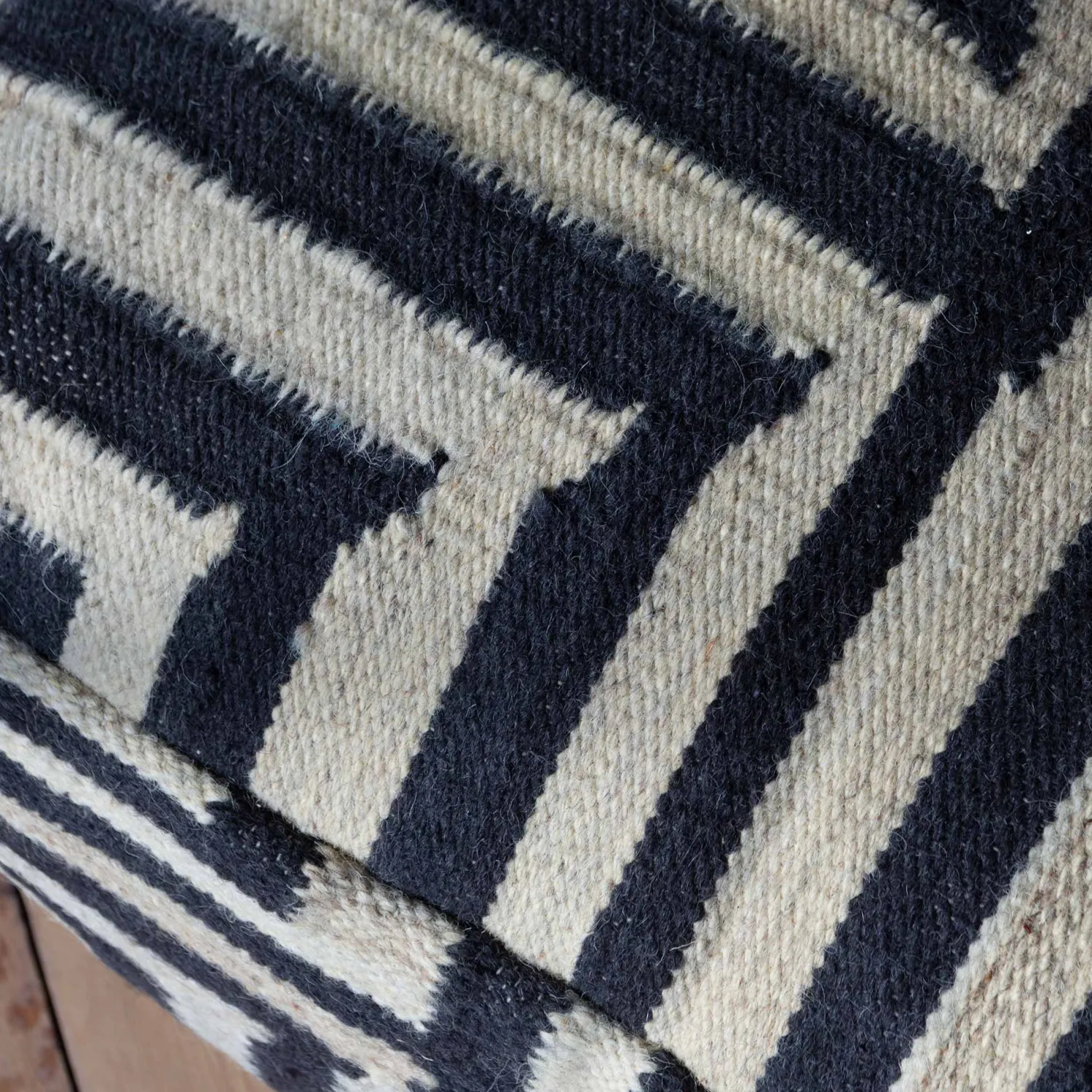 Graham & Green Bridget Monochrome Pouffe