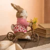 Graham & Green Bristle Bunny on a Bike Decoration