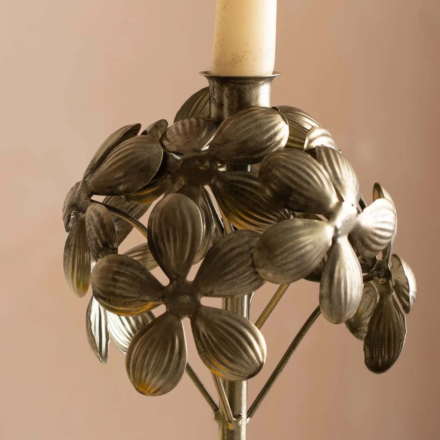 Graham & Green Bronze Floral Candle Holder