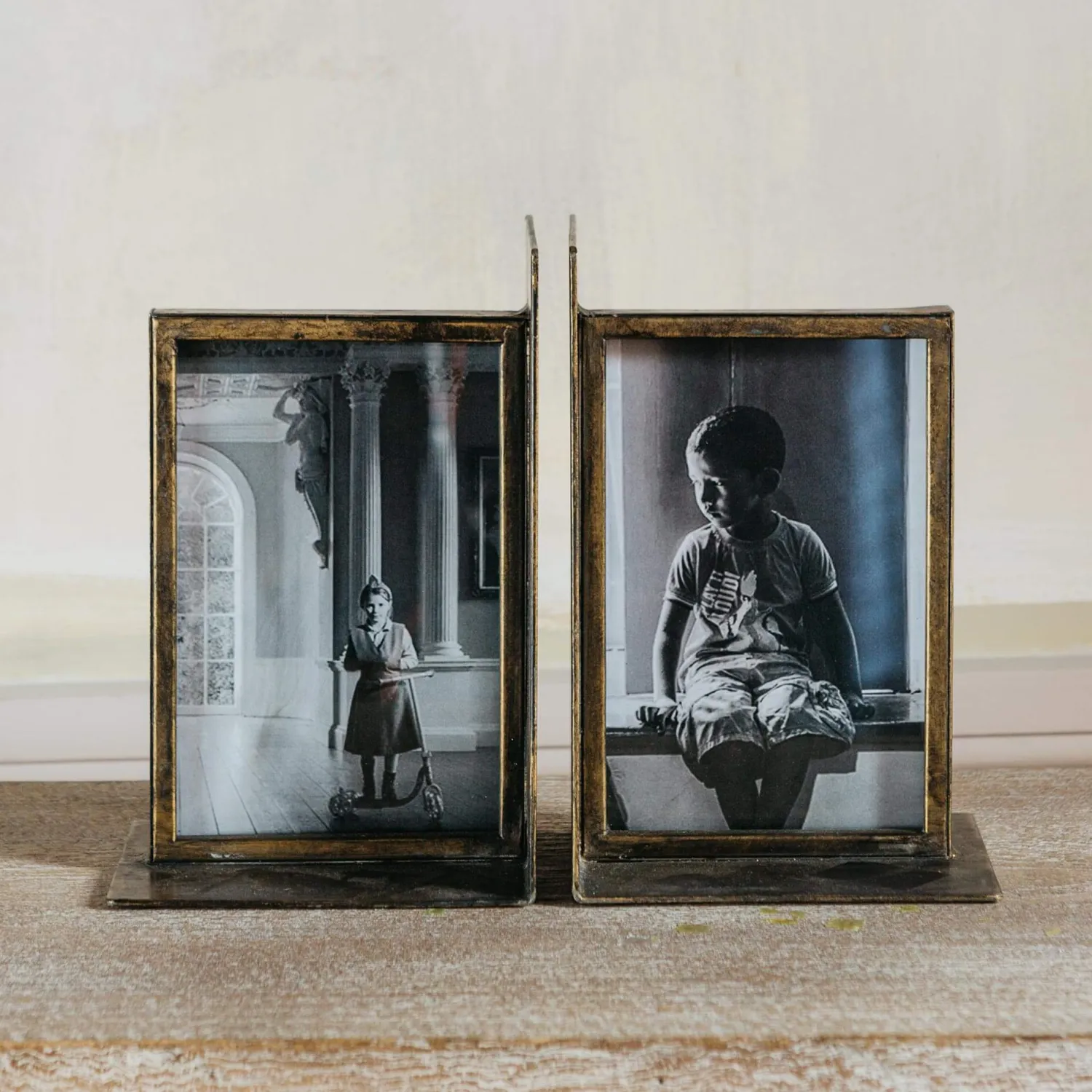 Graham & Green Bronzed Photo Frame Bookends