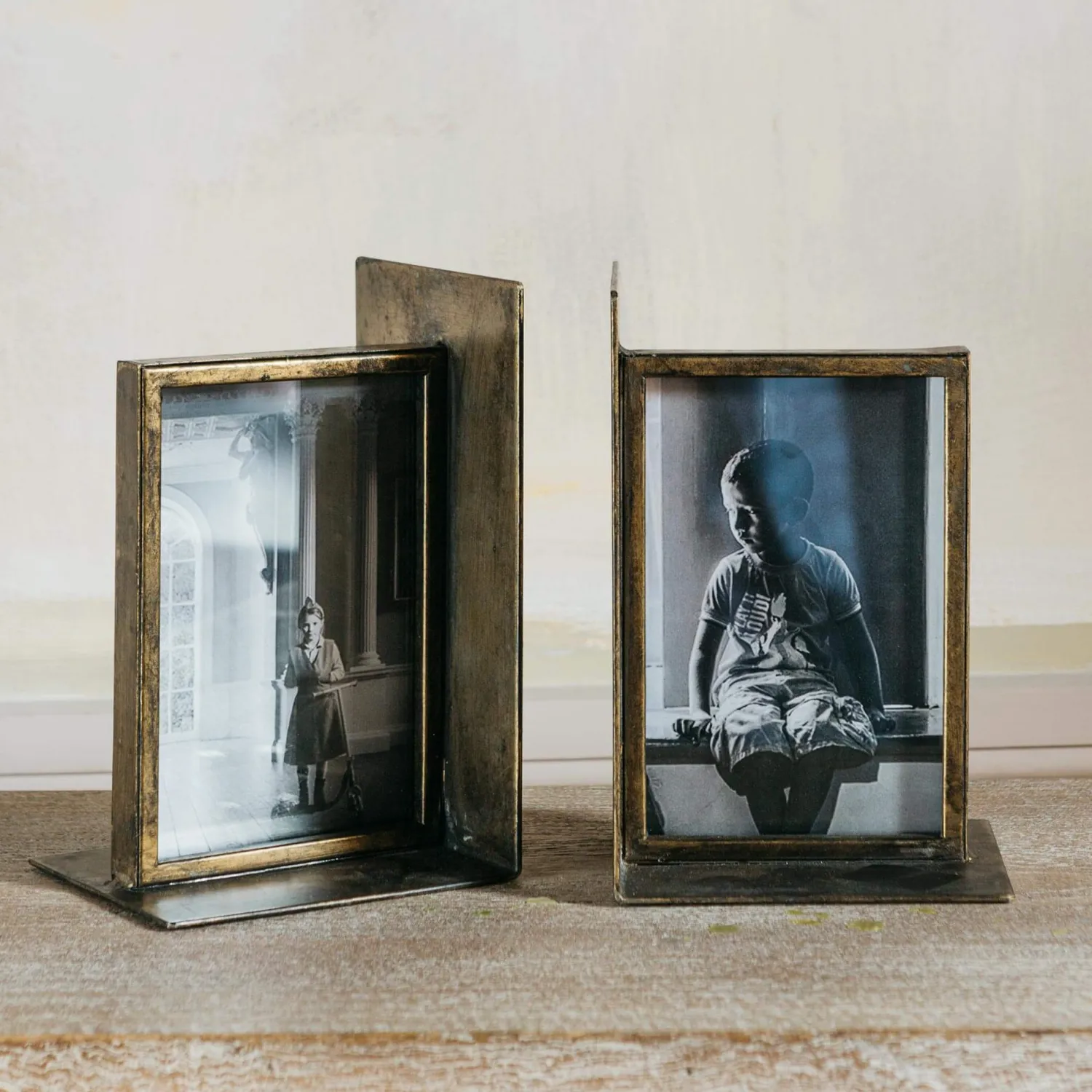 Graham & Green Bronzed Photo Frame Bookends