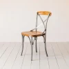Graham & Green Brook Antique Zinc and Leather Chair