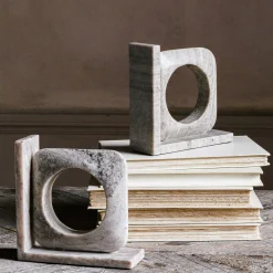Graham & Green Brown Marble Bookends