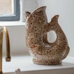Graham & Green Brown Speckle Fish Jug