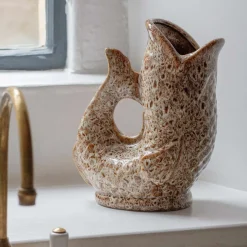 Graham & Green Brown Speckle Fish Jug
