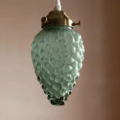 Graham & Green Bunch of Grapes Green Glass Pendant Light