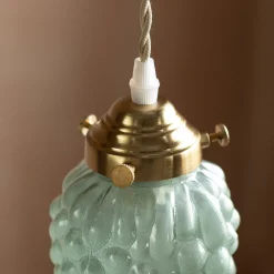 Graham & Green Bunch of Grapes Green Glass Pendant Light