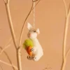 Graham & Green Bunny with a Carrot Hanging Decoration