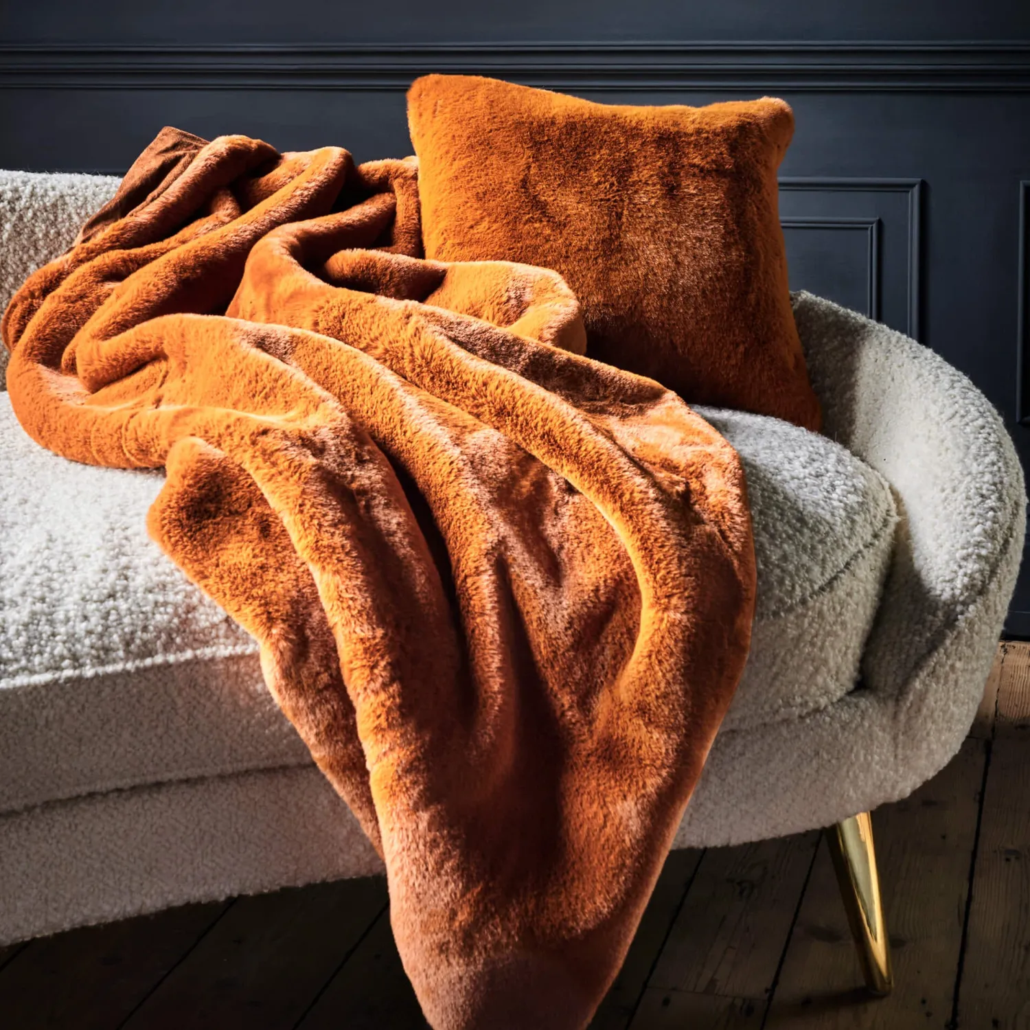 Graham & Green Burnt Amber Throw