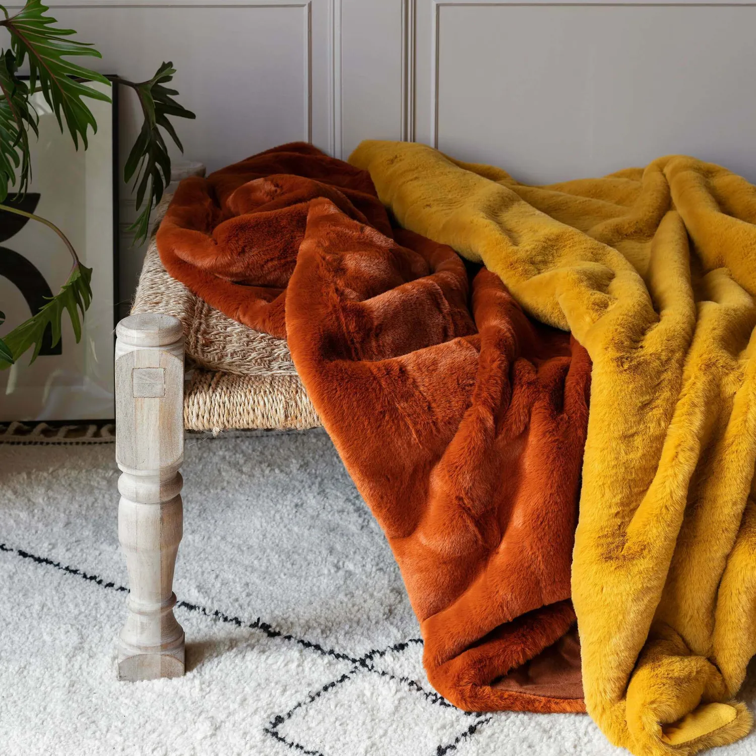 Graham & Green Burnt Amber Throw