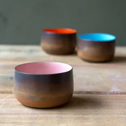 Graham & Green Burnt Copper Tea Light Holders