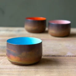 Graham & Green Burnt Copper Tea Light Holders