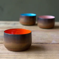 Graham & Green Burnt Copper Tea Light Holders