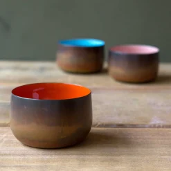 Graham & Green Burnt Copper Tea Light Holders