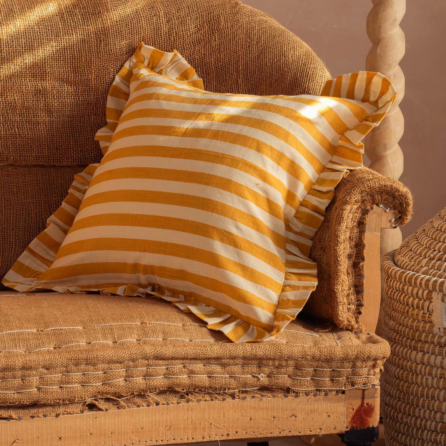 Graham & Green Candy Stripe Square Cushions