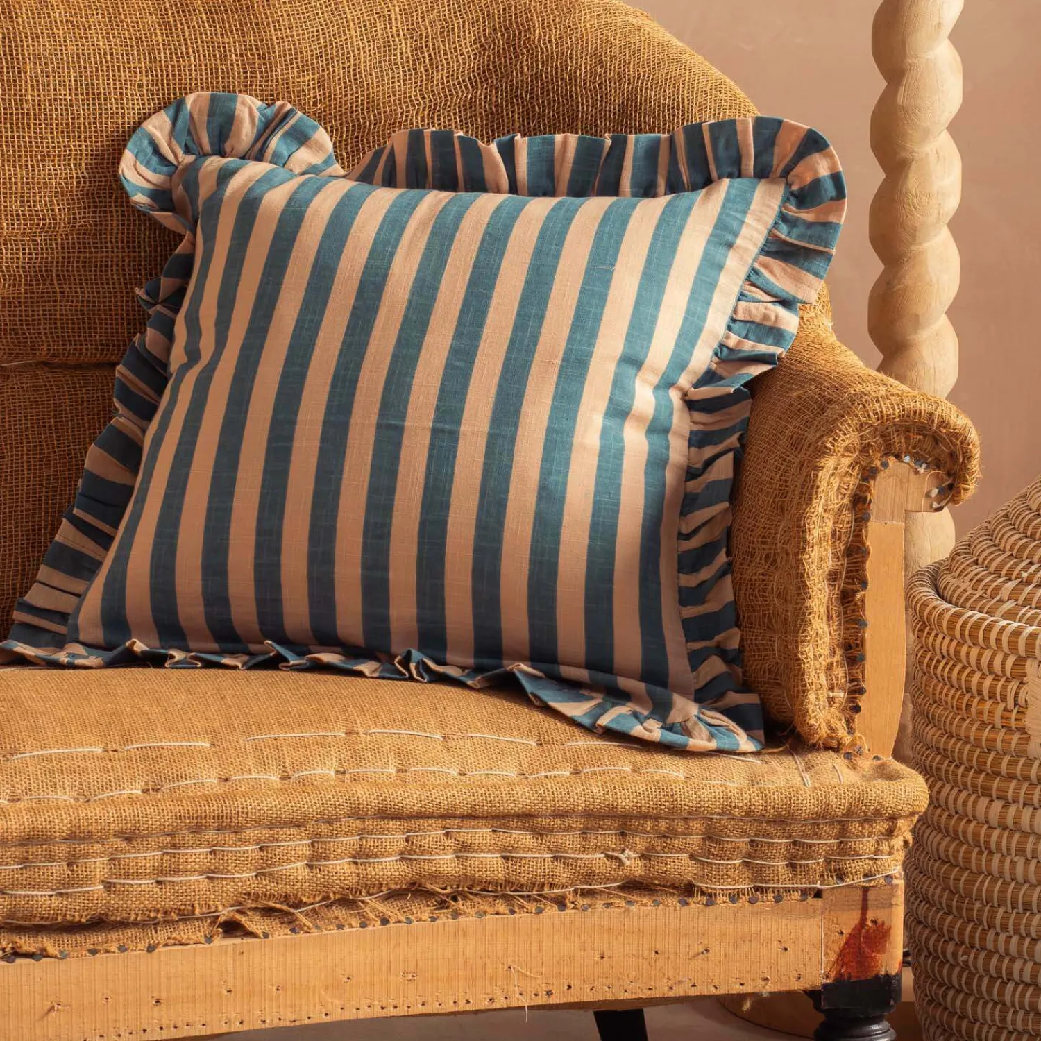 Graham & Green Candy Stripe Square Cushions