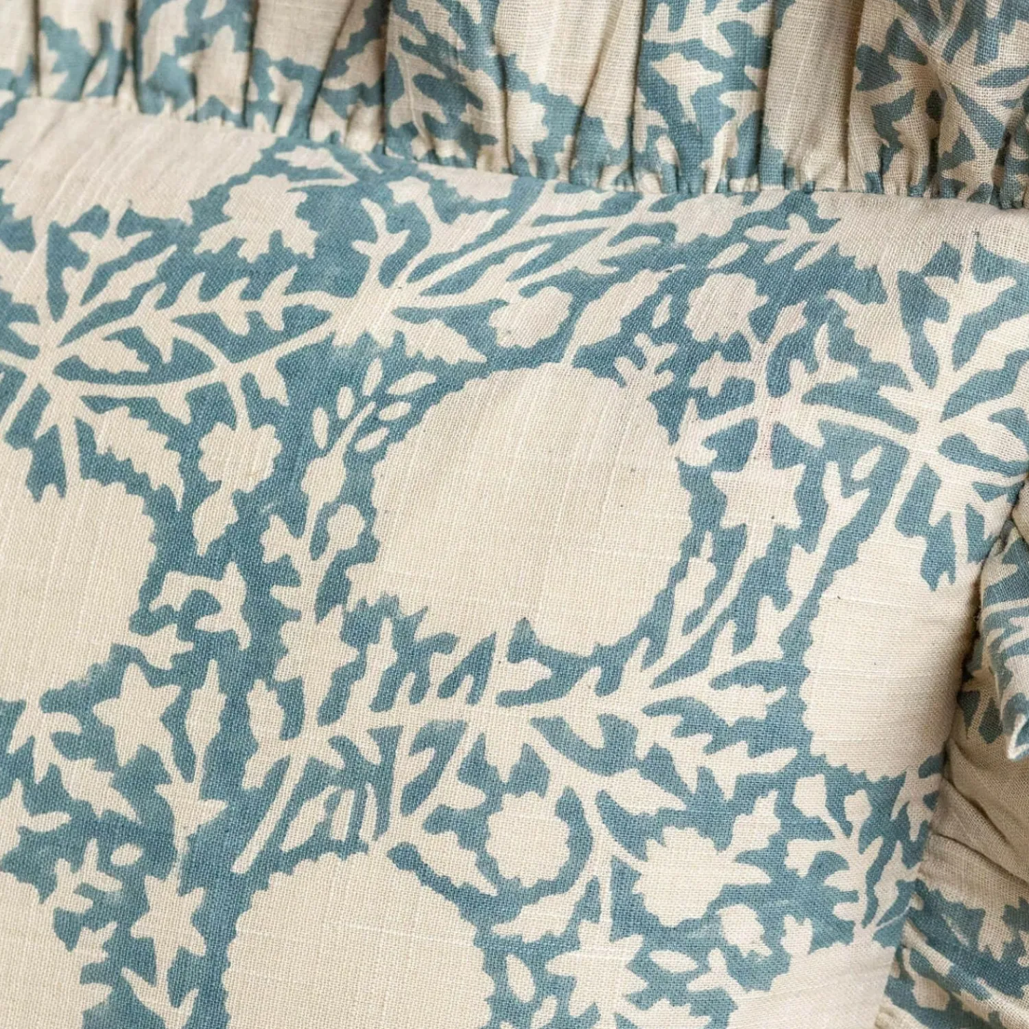 Graham & Green Cassia Small Rectangular Block Printed Cushion