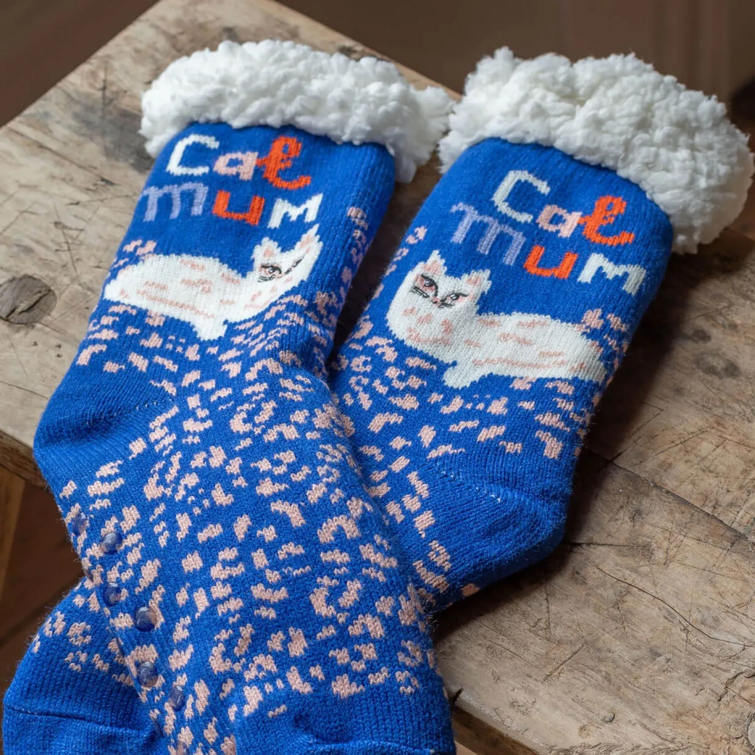 Graham & Green Catnip Slipper Socks