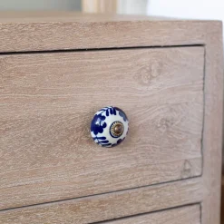 Graham & Green Ceramic Foliage Hand-painted Knob