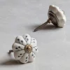 Graham & Green Ceramic Matte Patterned Hand-painted Knob