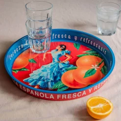 Graham & Green Cerveza Round Metal Tray