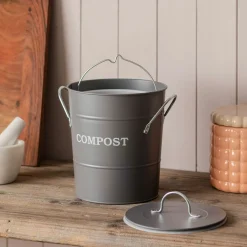 Graham & Green Charcoal Grey Compost Bucket