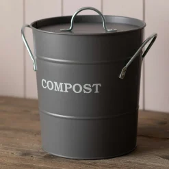 Graham & Green Charcoal Grey Compost Bucket