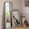 Graham & Green Charlie Grey Beaded Mirrors