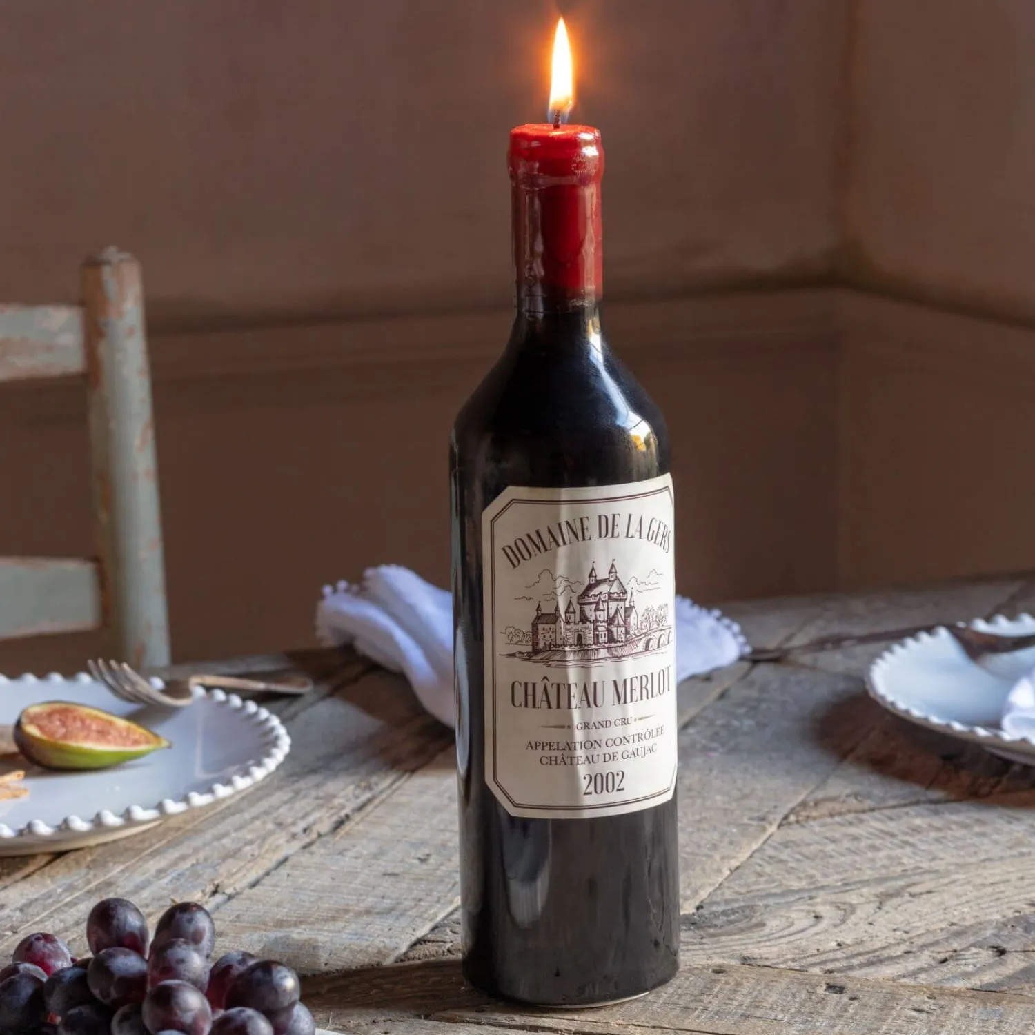 Graham & Green Chateau Wine Bottle Candle