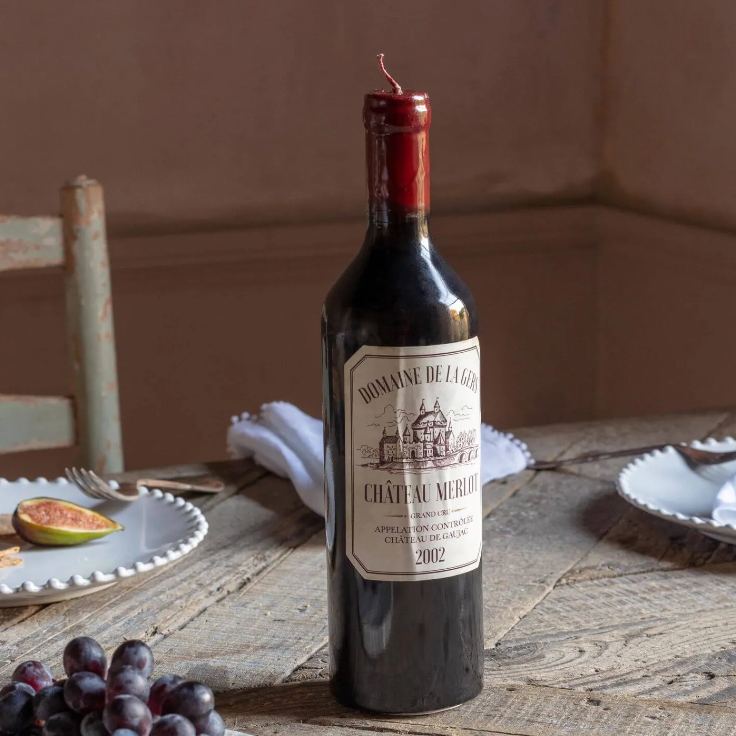 Graham & Green Chateau Wine Bottle Candle