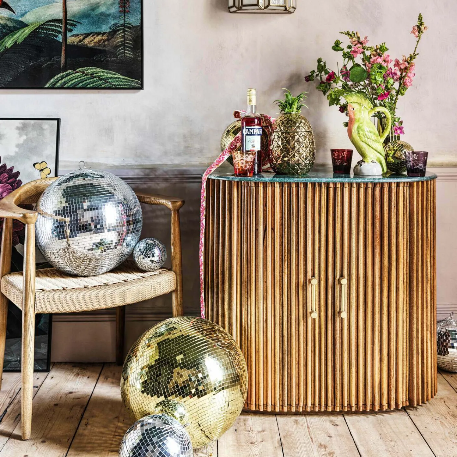 Graham & Green Chinora Oval Green Marble Bar