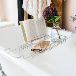 Graham & Green Chrome Bath Caddy with Stand