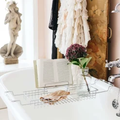 Graham & Green Chrome Bath Caddy with Stand