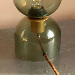 Graham & Green Clarence Glass Table Lamp Green - Small