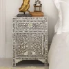 Graham & Green Classic Grey Mother of Pearl Bedside Table