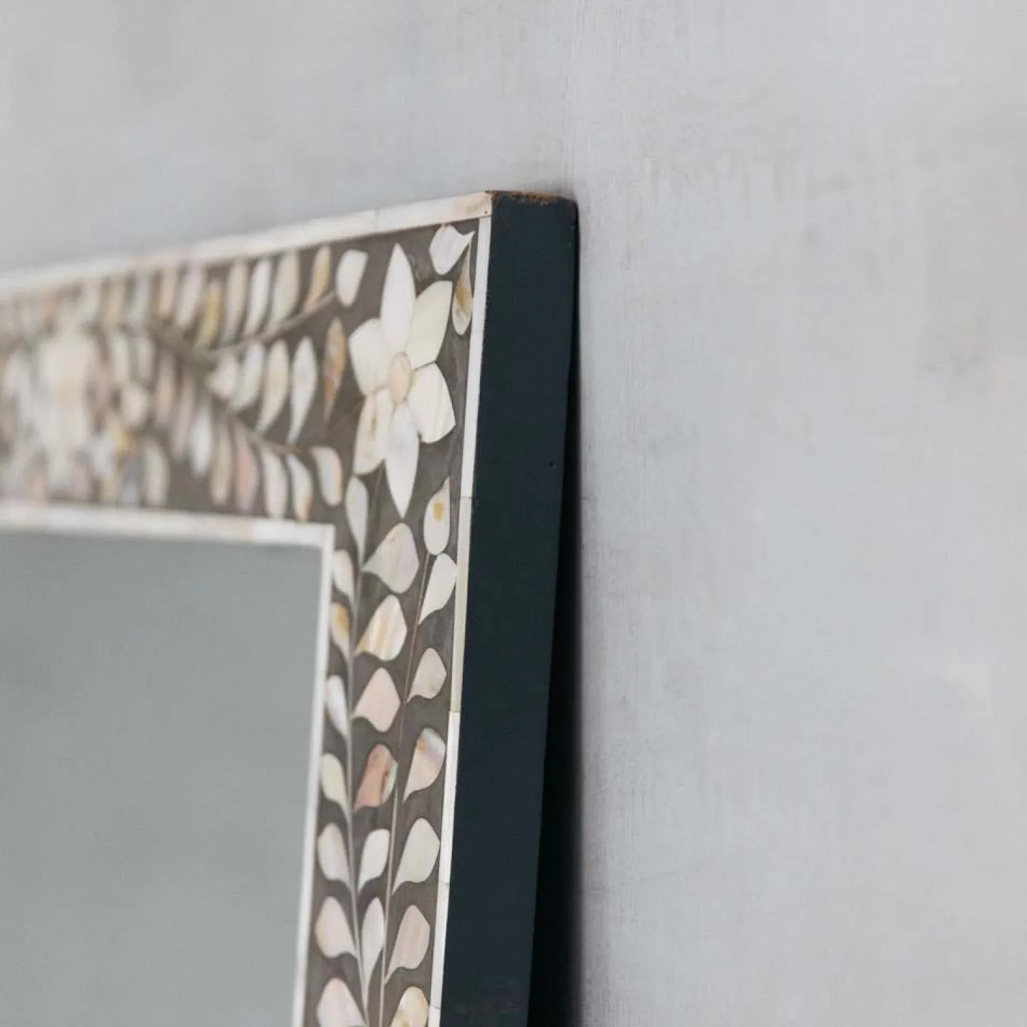 Graham & Green Classic Grey Mother of Pearl Floor Mirror