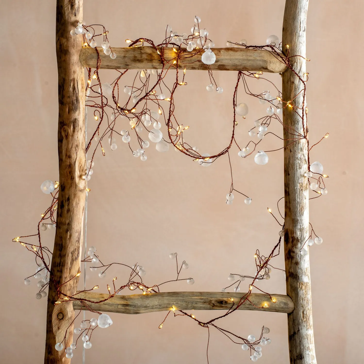 Graham & Green Clear Crystal Blossom String Lights
