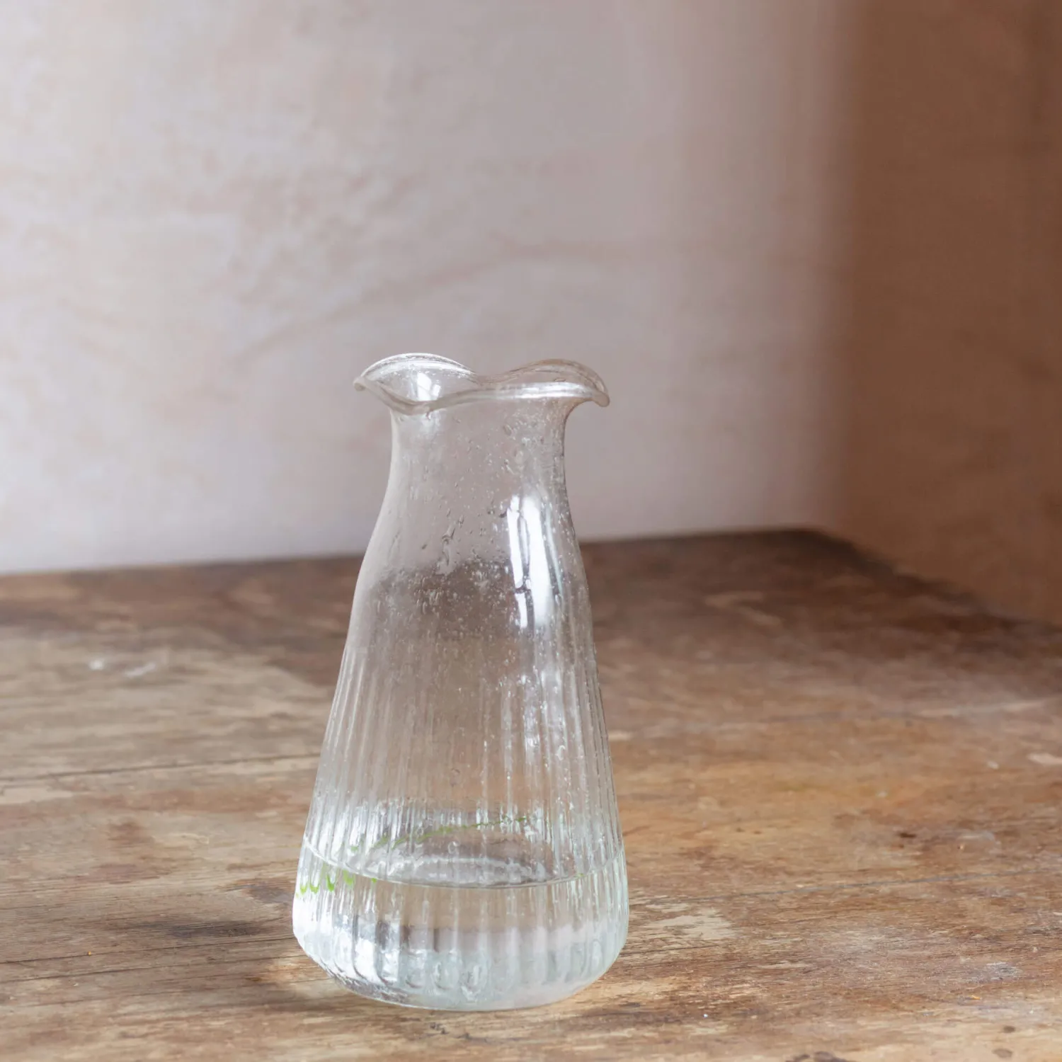 Graham & Green Clear Fluted Glass Vase